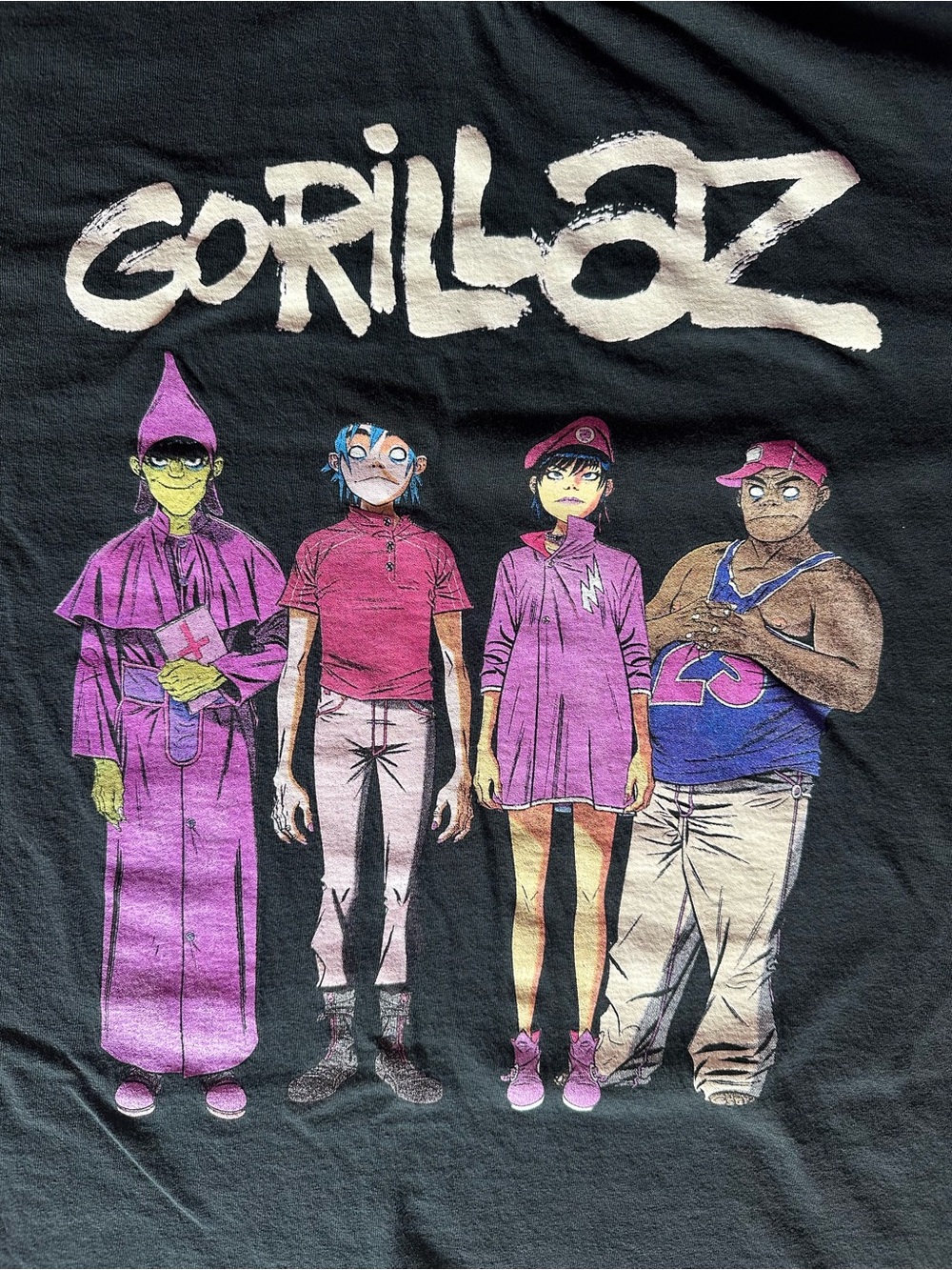 Hot Topic Black Gorillaz Graphic Tee with Purple Accents - Picture 4 of 5